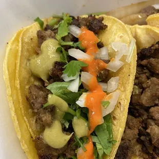 Beef street taco