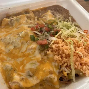 Wet burrito plate