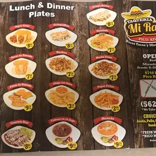 updated menu 2/22/21