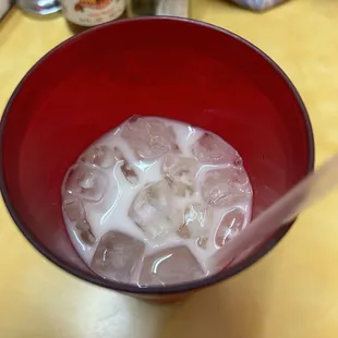 Half drank horchata. It was so good, I almost forgot to snap a pic.