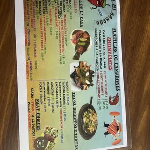 Updated menus