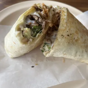 Steak burrito