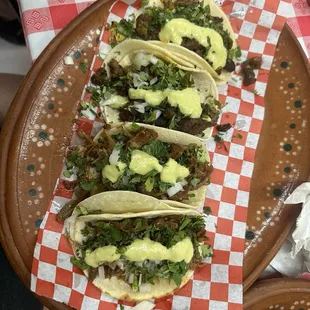 Carnita and Pastor St., Tacos the yellow salsa was bomb!