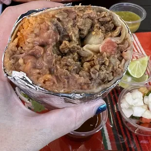 Carne asada burrito- no bueno