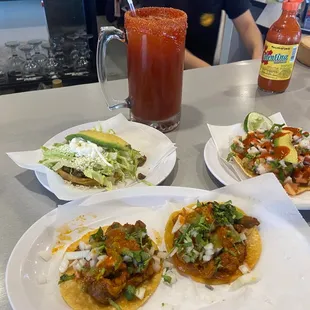 PASTOR TACOS, ASADA SOPE, CEVICHE TOSTADA, MICHELADA