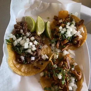 Asada and Pastor Tacos