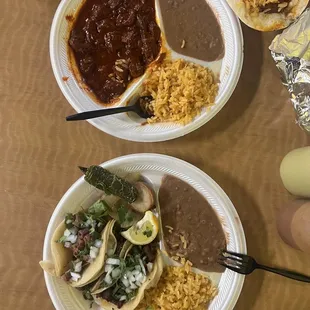 Asado de puerco y tacos