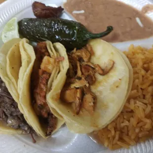 #4 with barbacoa, picadillo, pollo