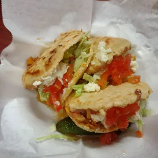 Chicken chalupas!  Yummy!