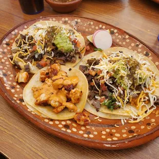 a plate of mexican food