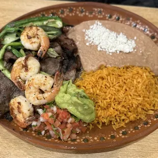 Asada with shrimp