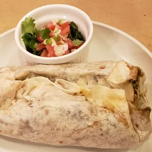 Supr al pastor (marinated pork) Burrito