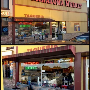 Taqueria Miraloma - Has two outside tables and a few inside as well.