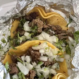 Beef fajita tacos