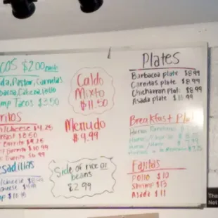 9/10/2021 Menu