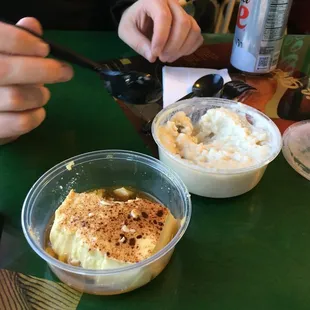 I couldn't stop eating. Flan and rice pudding...YUM!!!!