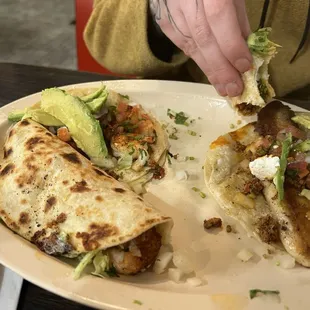 Tacos with added guacamole