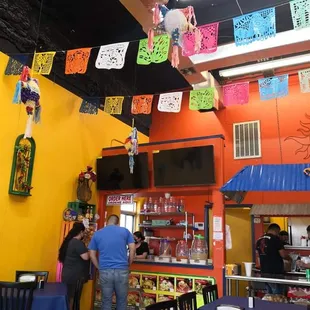 people in a mexican restaurant