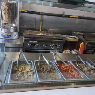 a variety of food items