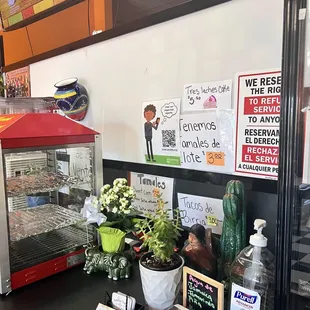 a display of mexican food