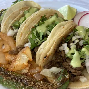 4 Taco Plate - Carne Asada $13.12