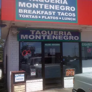 the front of a restaurant