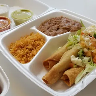 Flautas De Pollo Plate