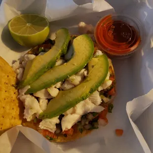 Ceviche tostada
