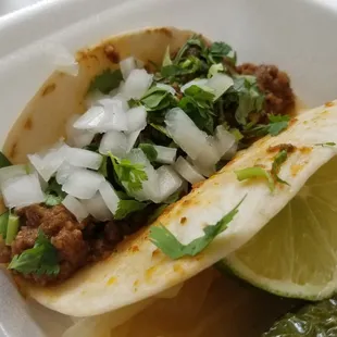 Picadillo Taco on Flour