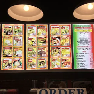 Menu as of June 2024