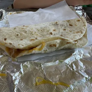 Bean and cheese taco