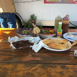 Pua saying &quot;Menudo, tamales and ribs, oh my&quot;