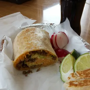 Steak burrito