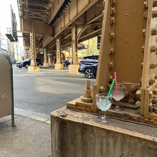 a glass of wine on a table