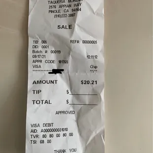 Sales Receipt