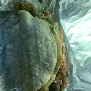 Steak Taco Guapo with jalapeños