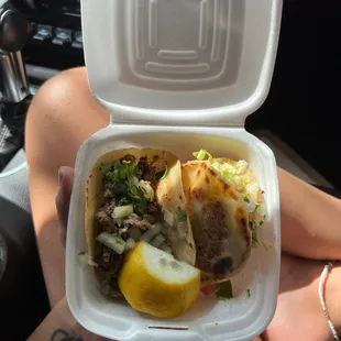 steak taco &amp; pork gordita