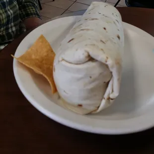 Monster sized steak burrito