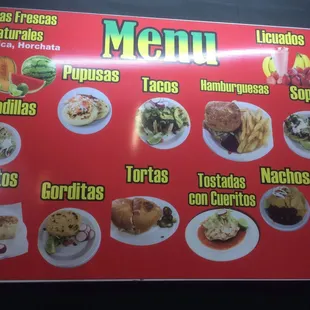 a menu for a mexican restaurant