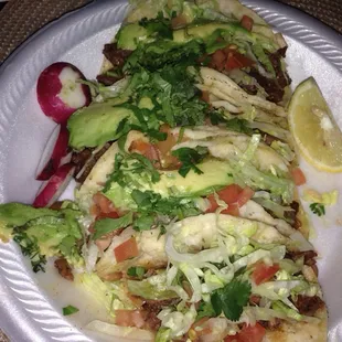 a plate of taco salad