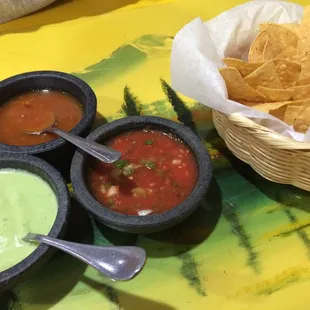 Complimentary chips and salsa