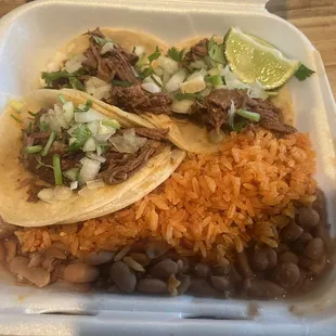 Birria taco plate