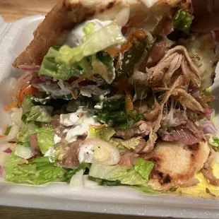 Inside their gigantic tortas