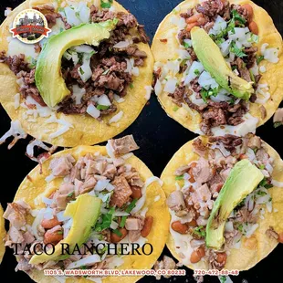 four taco ranchero tacos