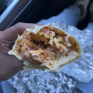 Chorizo breakfast burrito