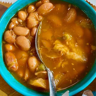 a spoon in a bowl