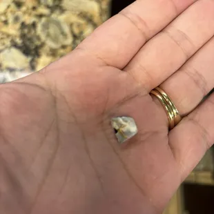 The acrylic nail that was in my food