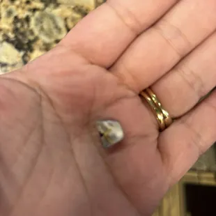 The acrylic nail that was in my food
