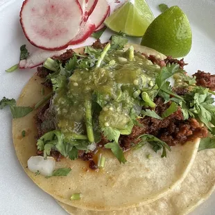 Taco de chorizo