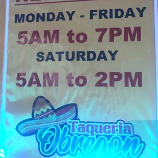 New hours! Wooo :)